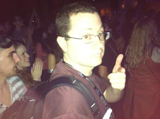 John at Dragon Con, thumbs up